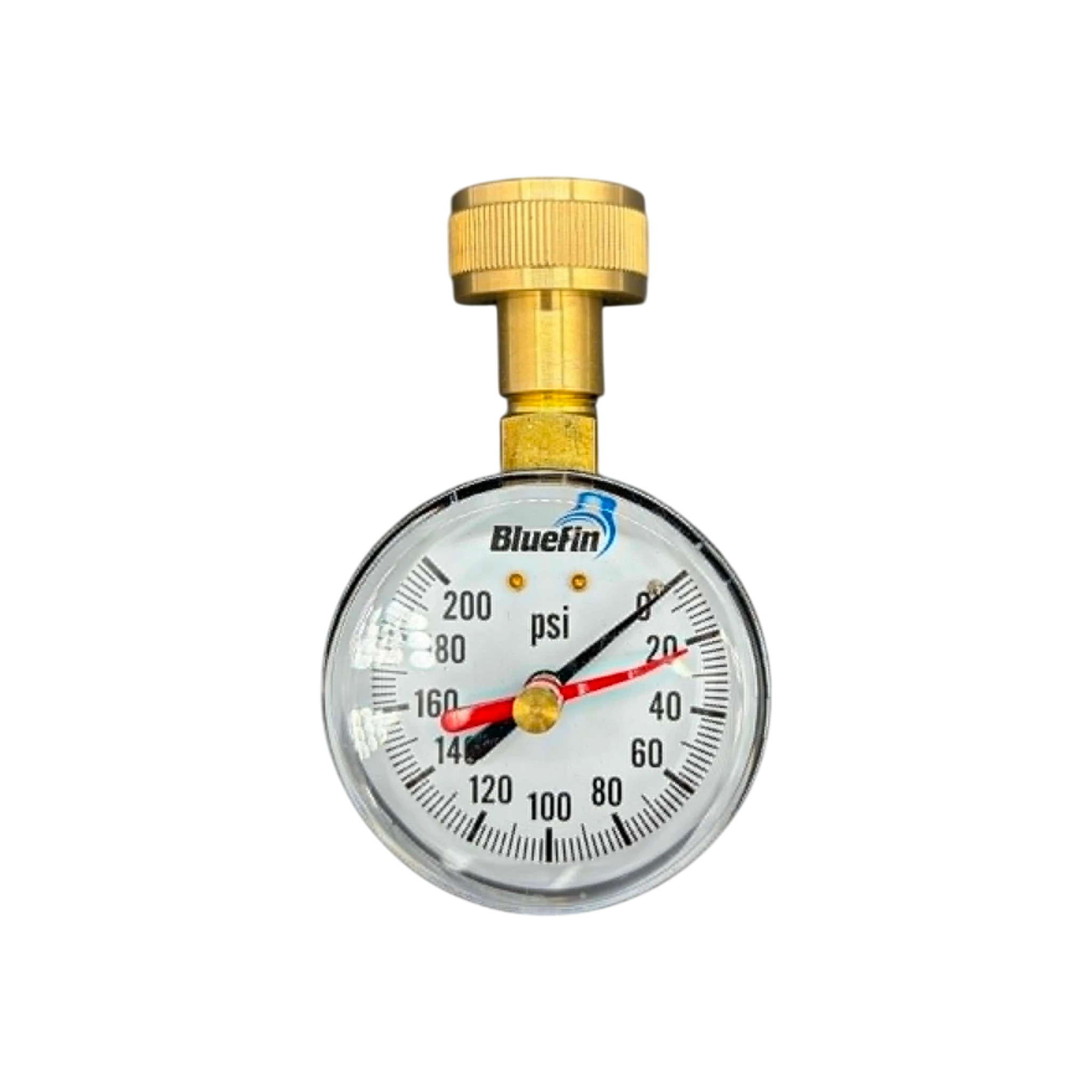 Water Test Gauge, 3/4" Hose Thread, Top Mount(0-200 PSI)