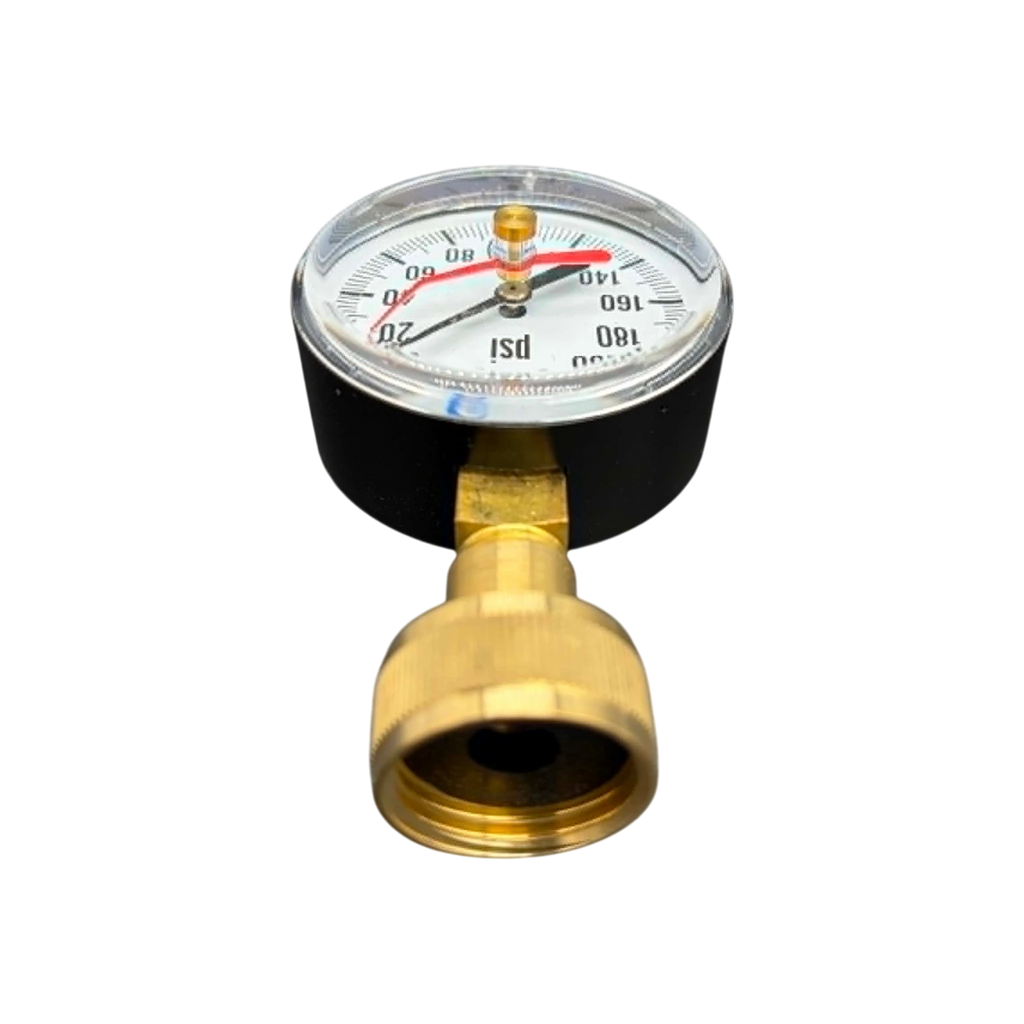 Water Test Gauge, 3/4" Hose Thread, Top Mount(0-200 PSI)
