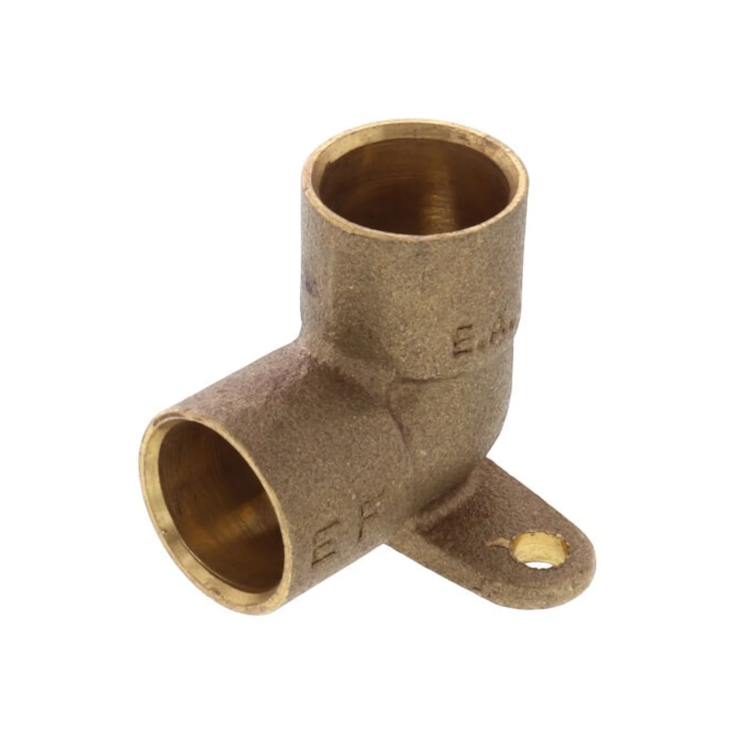 Brass C x C (copper-to-copper) 90-degree drop ear elbow