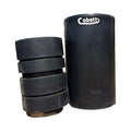 USA Grazing Systems Cobett Model LB black plastic livestock waterer with 17 1/2" opening, 18-gallon capacity.
